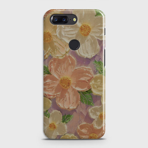 OnePlus 5T  Cover - Floral Series - Design 11 - White & Green - Matte Finish - Snap On Hard Case with LifeTime Colors Guarantee