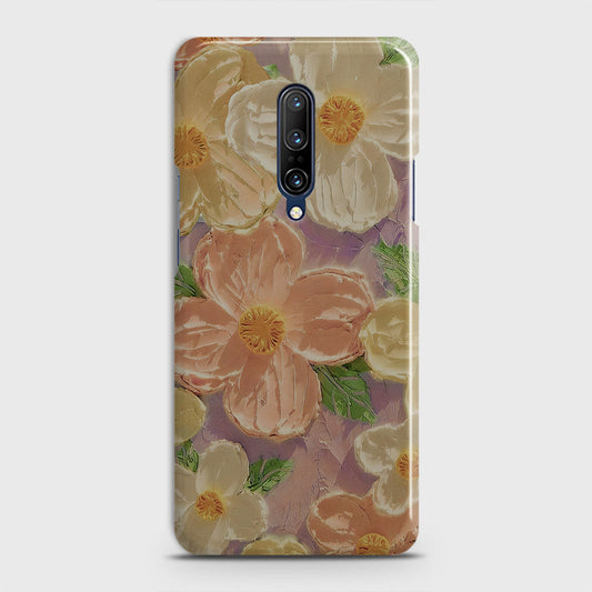 OnePlus 7 Pro  Cover - Floral Series - Design 11 - White & Green - Matte Finish - Snap On Hard Case with LifeTime Colors Guarantee