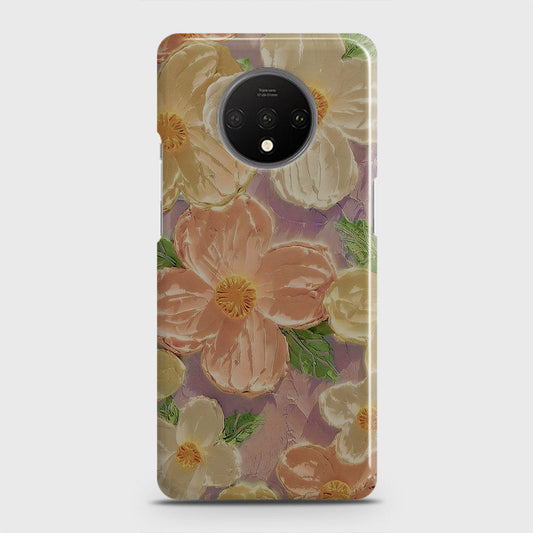 OnePlus 7T Cover - Floral Series - Design 11 - White & Green - Matte Finish - Snap On Hard Case with LifeTime Colors Guarantee (Fast Delivery)