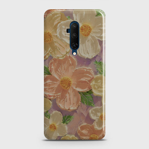 OnePlus 7T Pro  Cover - Floral Series - Design 11 - White & Green - Matte Finish - Snap On Hard Case with LifeTime Colors Guarantee