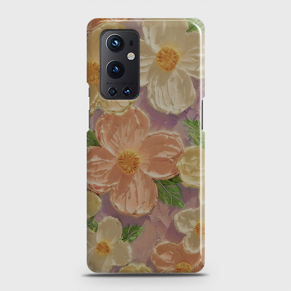 OnePlus 9 Pro  Cover - Floral Series - Design 11 - White & Green - Matte Finish - Snap On Hard Case with LifeTime Colors Guarantee