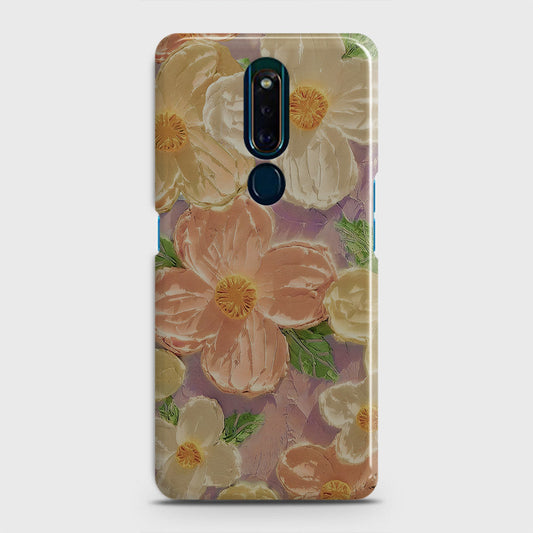 Oppo F11 Pro Cover - Floral Series - Design 11 - White & Green - Matte Finish - Snap On Hard Case with LifeTime Colors Guarantee