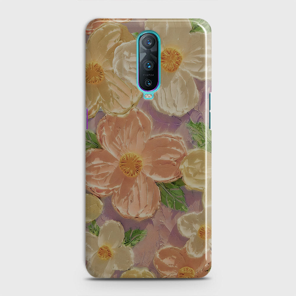 Oppo R17 Pro Cover - Floral Series - Design 11 - White & Green - Matte Finish - Snap On Hard Case with LifeTime Colors Guarantee