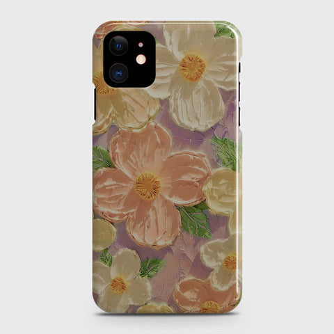 iPhone 12 Cover - Floral Series - Design 11 - White & Green - Matte Finish - Snap On Hard Case with LifeTime Colors Guarantee