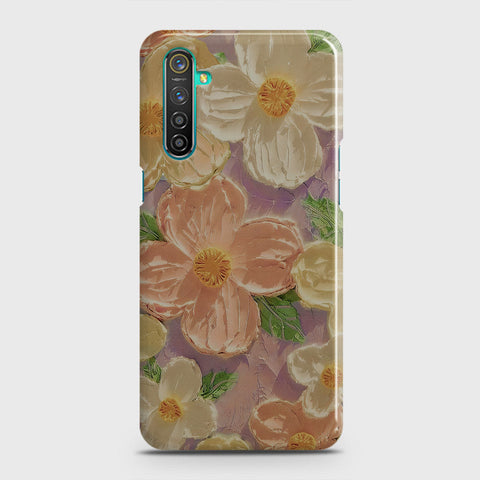 Realme 6s Cover - Floral Series - Design 11 - White & Green - Matte Finish - Snap On Hard Case with LifeTime Colors Guarantee