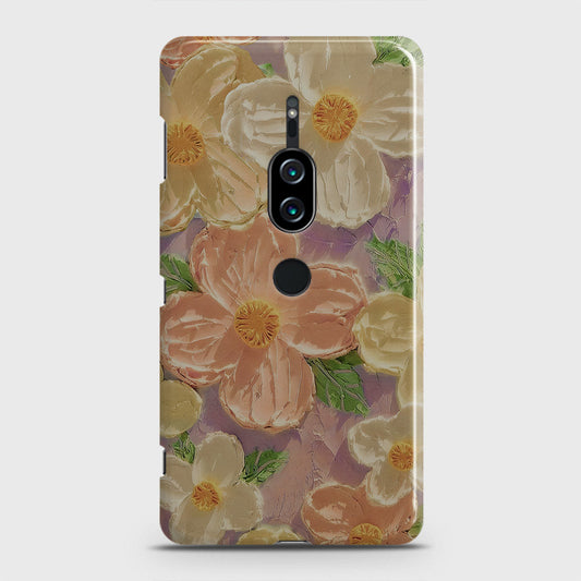 Sony Xperia XZ2 Premium Cover - Floral Series - Design 11 - White & Green - Matte Finish - Snap On Hard Case with LifeTime Colors Guarantee