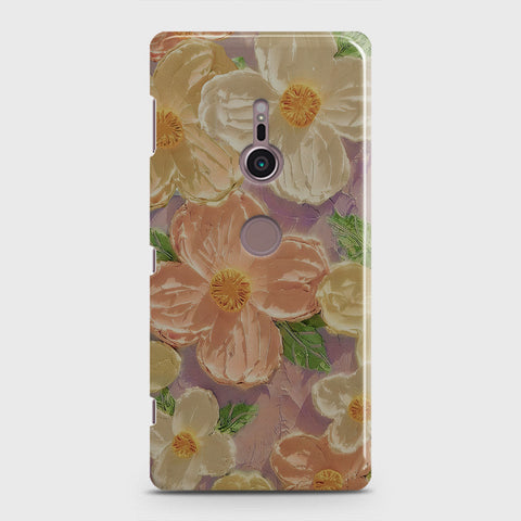 Sony Xperia XZ2 Cover - Floral Series - Design 11 - White & Green - Matte Finish - Snap On Hard Case with LifeTime Colors Guarantee