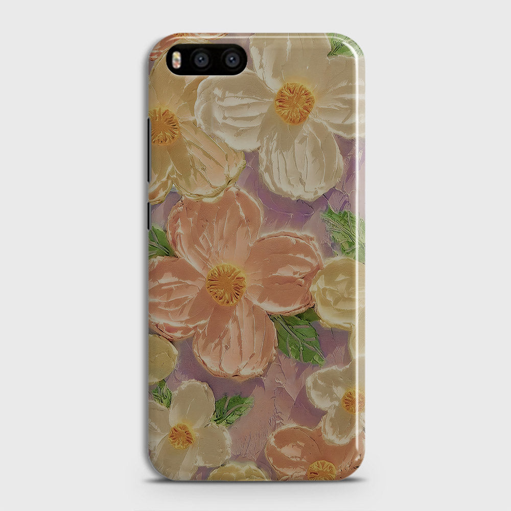 Xiaomi Mi 6  Cover - Floral Series - Design 11 - White & Green - Matte Finish - Snap On Hard Case with LifeTime Colors Guarantee