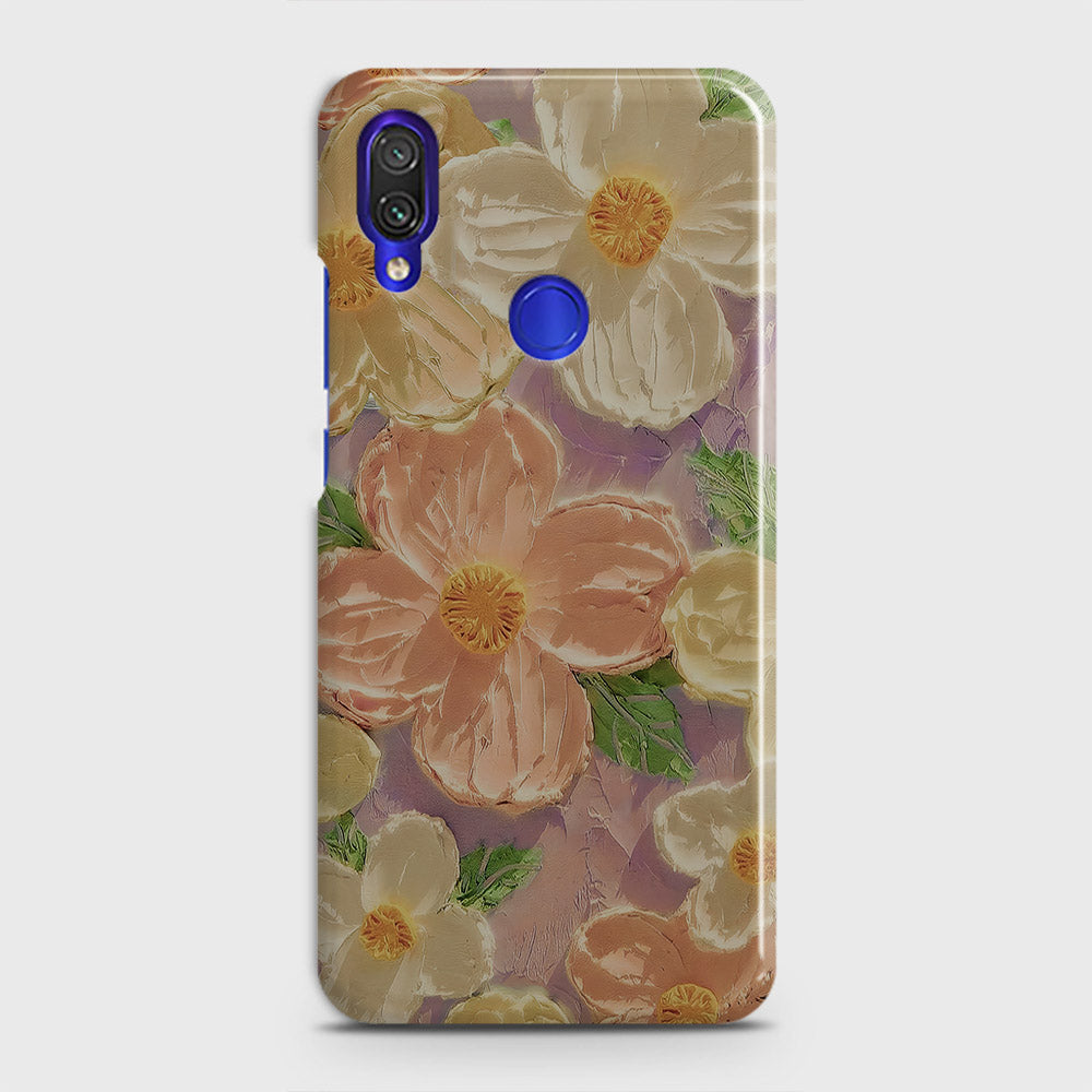 Xiaomi Redmi Note 7 Cover - Floral Series - Design 11 - White & Green - Matte Finish - Snap On Hard Case with LifeTime Colors Guarantee