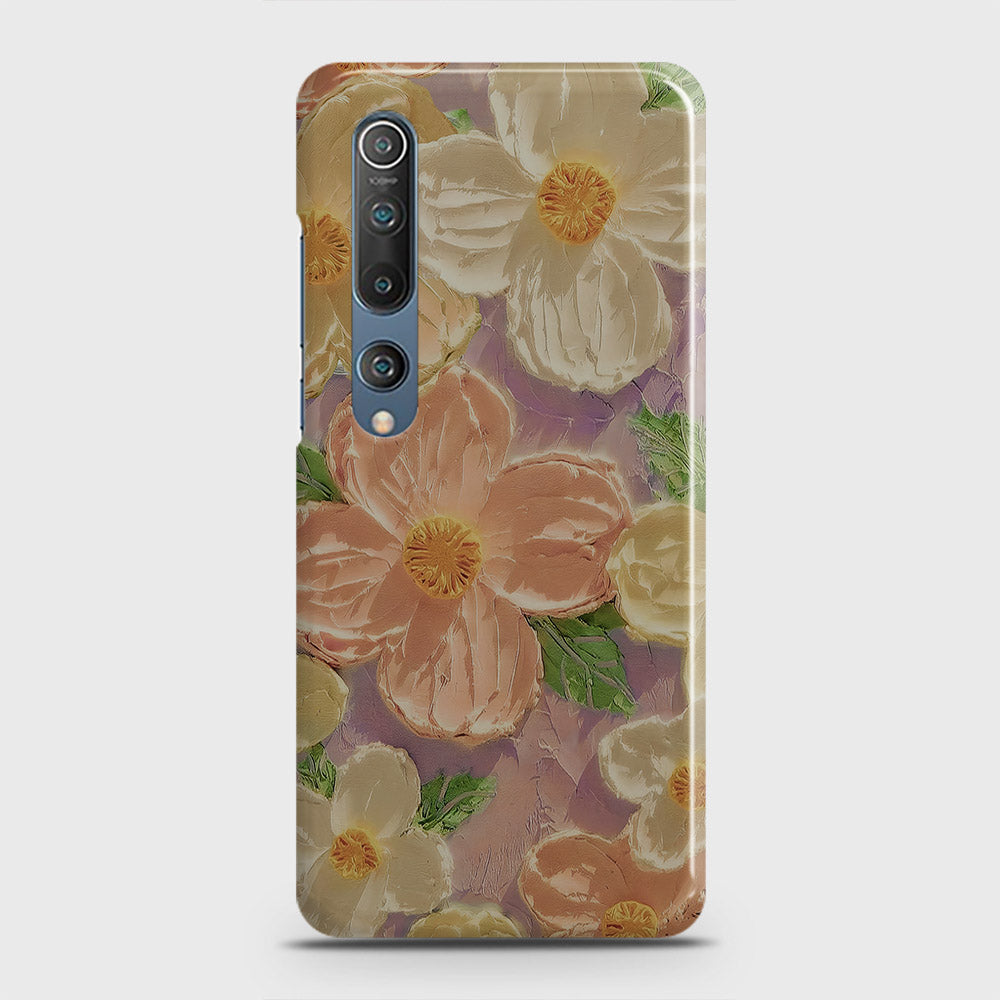 Xiaomi Mi 10 Pro Cover - Floral Series - Design 11 - White & Green - Matte Finish - Snap On Hard Case with LifeTime Colors Guarantee