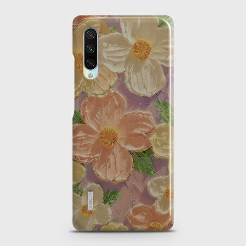 Xiaomi Mi A3 Cover - Floral Series - Design 11 - White & Green - Matte Finish - Snap On Hard Case with LifeTime Colors Guarantee