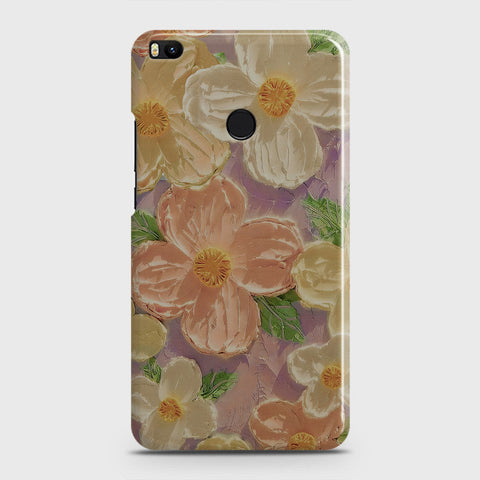 Xiaomi Mi Max 2 Cover - Floral Series - Design 11 - White & Green - Matte Finish - Snap On Hard Case with LifeTime Colors Guarantee