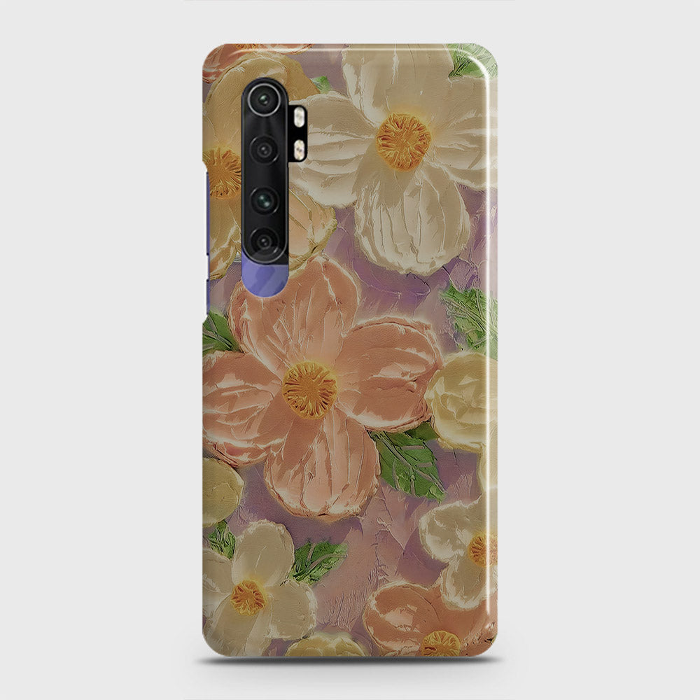 Xiaomi Mi Note 10 Lite Cover - Floral Series - Design 11 - White & Green - Matte Finish - Snap On Hard Case with LifeTime Colors Guarantee