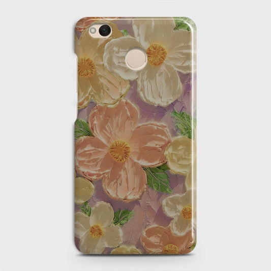 Xiaomi Redmi 4 / 4X Cover - Floral Series - Design 11 - White & Green - Matte Finish - Snap On Hard Case with LifeTime Colors Guarantee