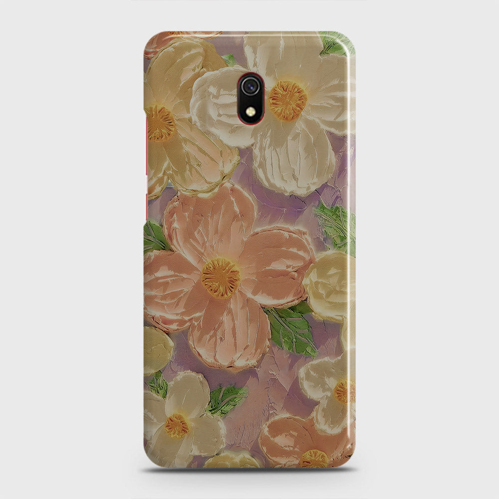 Xiaomi Redmi 8A Cover - Floral Series - Design 11 - White & Green - Matte Finish - Snap On Hard Case with LifeTime Colors Guarantee