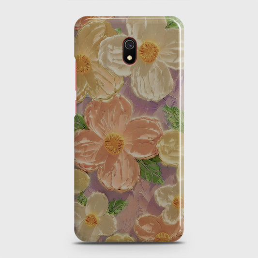 Xiaomi Redmi 8A Cover - Floral Series - Design 11 - White & Green - Matte Finish - Snap On Hard Case with LifeTime Colors Guarantee