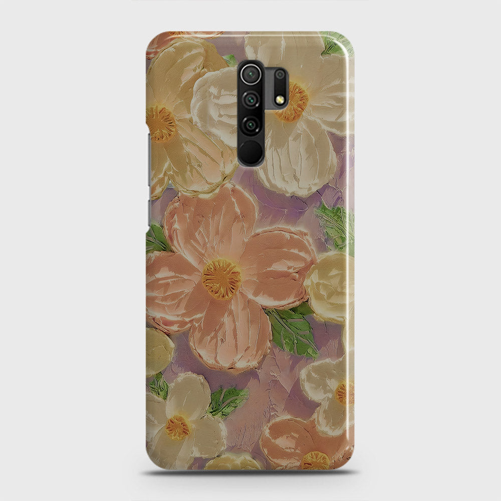 Xiaomi Poco M2 Cover - Floral Series - Design 11 - White & Green - Matte Finish - Snap On Hard Case with LifeTime Colors Guarantee