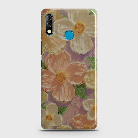 Infinix Hot 8 Lite Cover - Floral Series - Design 11 - White & Green - Matte Finish - Snap On Hard Case with LifeTime Colors Guarantee