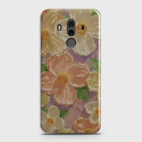 Huawei Mate 10 Pro Cover - Floral Series - Design 11 - White & Green - Matte Finish - Snap On Hard Case with LifeTime Colors Guarantee