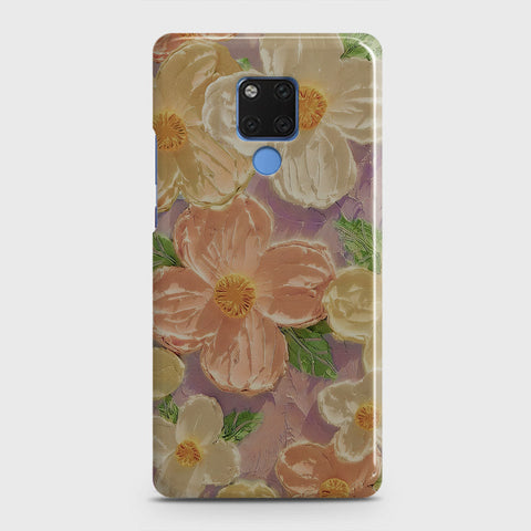 Huawei Mate 20 Cover - Floral Series - Design 11 - White & Green - Matte Finish - Snap On Hard Case with LifeTime Colors Guarantee