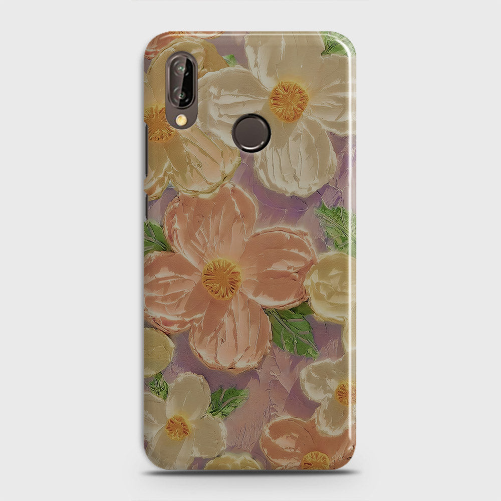 Huawei Nova 3 Cover - Floral Series - Design 11 - White & Green - Matte Finish - Snap On Hard Case with LifeTime Colors Guarantee