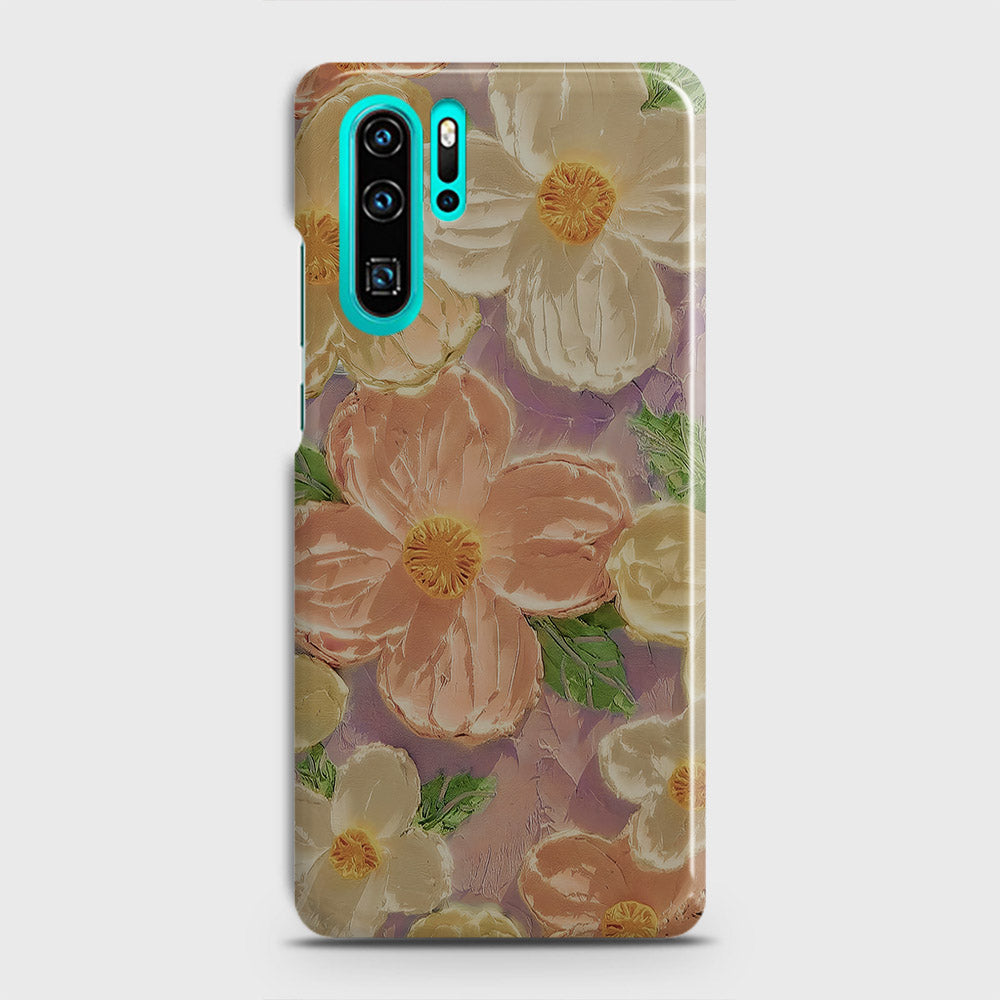 Huawei P30 Pro Cover - Floral Series - Design 11 - White & Green - Matte Finish - Snap On Hard Case with LifeTime Colors Guarantee