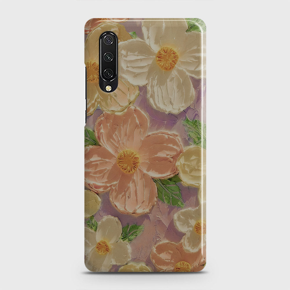 Huawei Y9s Cover - Floral Series - Design 11 - White & Green - Matte Finish - Snap On Hard Case with LifeTime Colors Guarantee