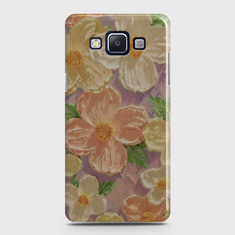 Samsung Galaxy A5 2015 Cover - Floral Series - Design 11 - White & Green - Matte Finish - Snap On Hard Case with LifeTime Colors Guarantee