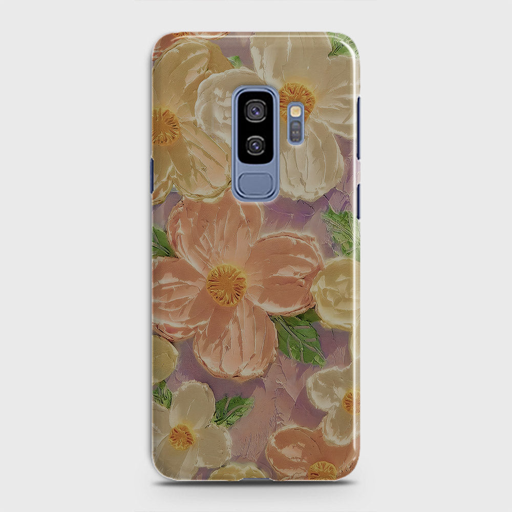 Samsung Galaxy S9 Plus Cover - Floral Series - Design 11 - White & Green - Matte Finish - Snap On Hard Case with LifeTime Colors Guarantee