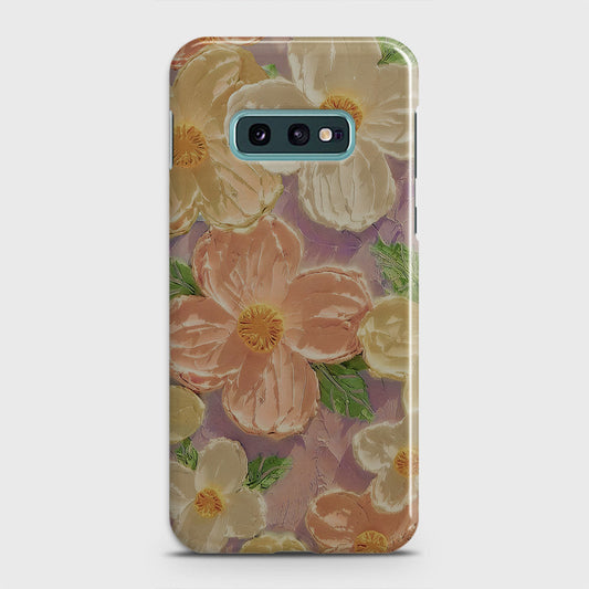 Samsung Galaxy S10e Cover - Floral Series - Design 11 - White & Green - Matte Finish - Snap On Hard Case with LifeTime Colors Guarantee