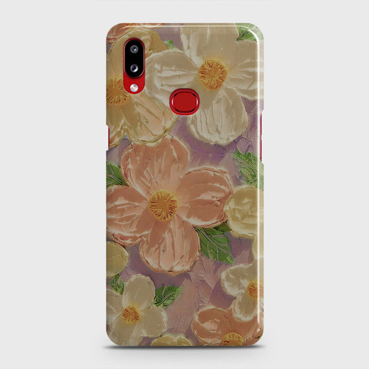 Samsung Galaxy A10s Cover - Floral Series - Design 11 - White & Green - Matte Finish - Snap On Hard Case with LifeTime Colors Guarantee