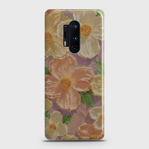 OnePlus 8 Pro Cover - Floral Series - Design 11 - White & Green - Matte Finish - Snap On Hard Case with LifeTime Colors Guarantee