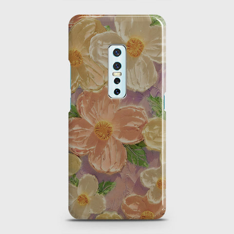 Vivo V17 Pro Cover - Floral Series - Design 11 - White & Green - Matte Finish - Snap On Hard Case with LifeTime Colors Guarantee