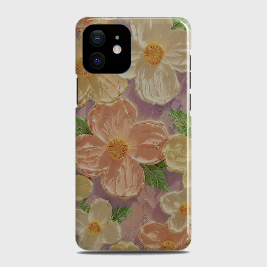 iPhone 12 Mini Cover - Floral Series - Design 11 - White & Green - Matte Finish - Snap On Hard Case with LifeTime Colors Guarantee