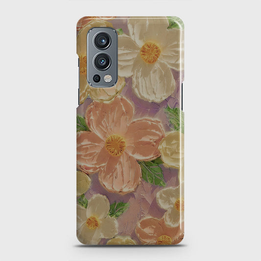 OnePlus Nord 2 Cover - Floral Series - Design 11 - White & Green - Matte Finish - Snap On Hard Case with LifeTime Colors Guarantee