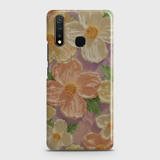 Vivo Y19 Cover - Floral Series - Design 11 - White & Green - Matte Finish - Snap On Hard Case with LifeTime Colors Guarantee