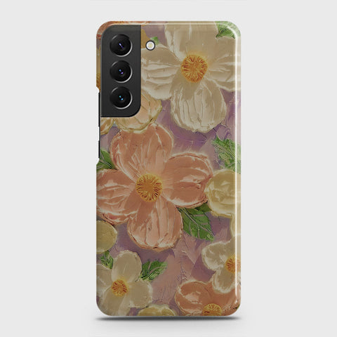 Samsung Galaxy S22 Plus 5G Cover - Floral Series - Design 11 - White & Green - Matte Finish - Snap On Hard Case with LifeTime Colors Guarantee