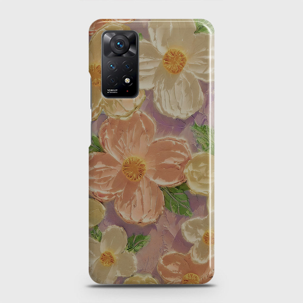 Xiaomi Redmi Note 11 Pro Cover - Floral Series - Design 11 - White & Green - Matte Finish - Snap On Hard Case with LifeTime Colors Guarantee