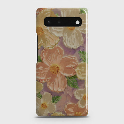 Google Pixel 6 Cover - Floral Series - Design 11 - White & Green - Matte Finish - Snap On Hard Case with LifeTime Colors Guarantee