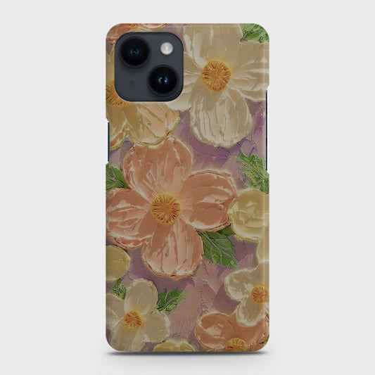 iPhone 14 Cover - Floral Series - Design 11 - White & Green - Matte Finish - Snap On Hard Case with LifeTime Colors Guarantee