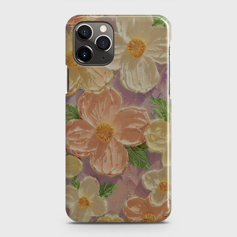 iPhone 11 Pro Max Cover - Floral Series - Design 11 - White & Green - Matte Finish - Snap On Hard Case with LifeTime Colors Guarantee