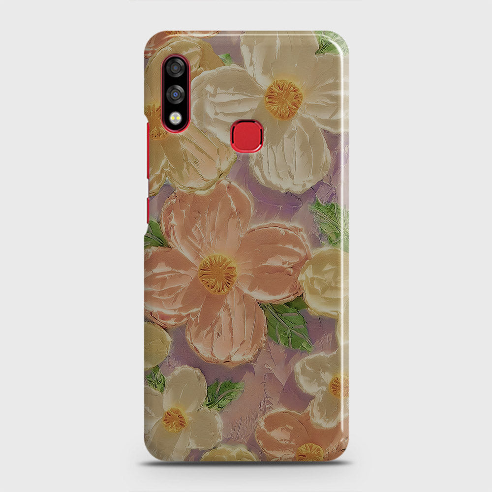 Infinix Hot 7 Pro Cover - Floral Series - Design 11 - White & Green - Matte Finish - Snap On Hard Case with LifeTime Colors Guarantee