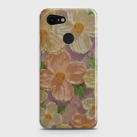 Google Pixel 3 Cover - Floral Series - Design 11 - White & Green - Matte Finish - Snap On Hard Case with LifeTime Colors Guarantee