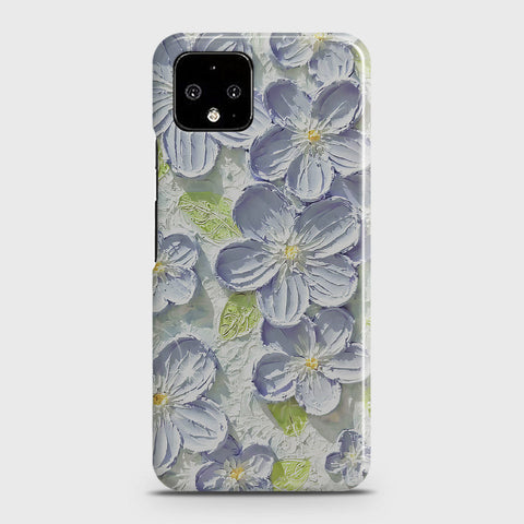 Google Pixel 4 Cover - Floral Series - Design 12 - Purple & Green - Matte Finish - Snap On Hard Case with LifeTime Colors Guarantee