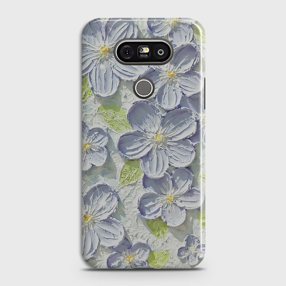 LG G5 Cover - Floral Series  - Design 12 - Purple & Green - Matte Finish - Snap On Hard Case with LifeTime Colors Guarantee