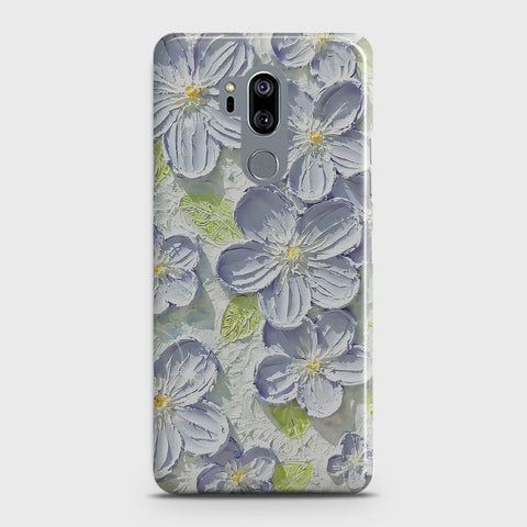 LG G7 ThinQ Cover - Floral Series  - Design 12 - Purple & Green - Matte Finish - Snap On Hard Case with LifeTime Colors Guarantee