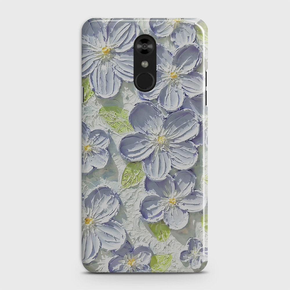 LG Stylo 4 Cover - Floral Series  - Design 12 - Purple & Green - Matte Finish - Snap On Hard Case with LifeTime Colors Guarantee