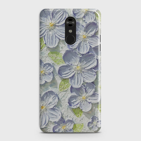 LG Stylo 4 Cover - Floral Series  - Design 12 - Purple & Green - Matte Finish - Snap On Hard Case with LifeTime Colors Guarantee