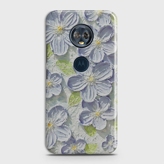 Motorola E5 Plus Cover - Floral Series - Design 12 - Purple & Green - Matte Finish - Snap On Hard Case with LifeTime Colors Guarantee