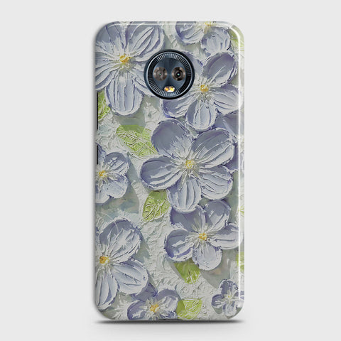 Motorola Moto G6 Cover - Floral Series - Design 12 - Purple & Green - Matte Finish - Snap On Hard Case with LifeTime Colors Guarantee